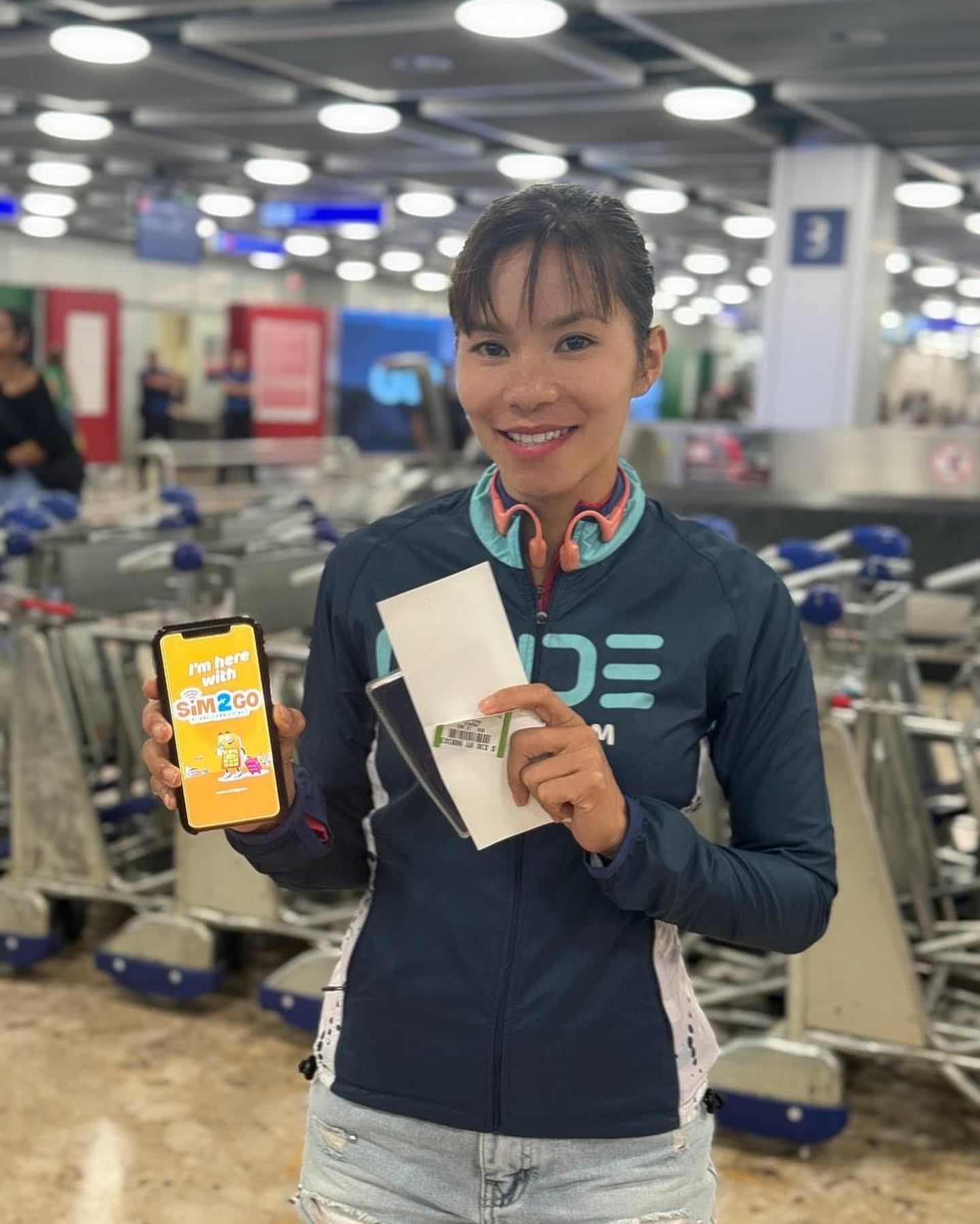 Hà Thị Hậu sử dụng SIM châu Âu của SIM2GO khi thi đấu giải UTMB