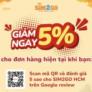 Giảm giá 5% khi review Google