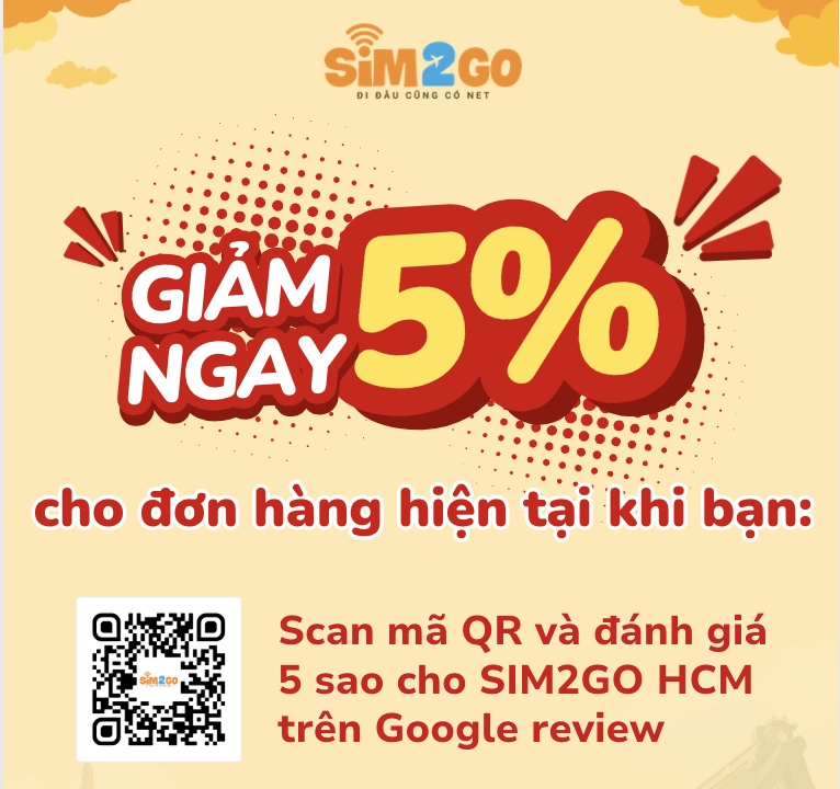 Giảm giá 5% khi review Google