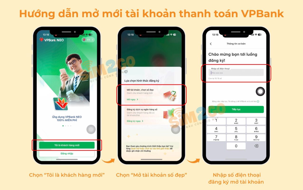 hướng dẫn đăng ký tài khoản thanh toán vpbank
