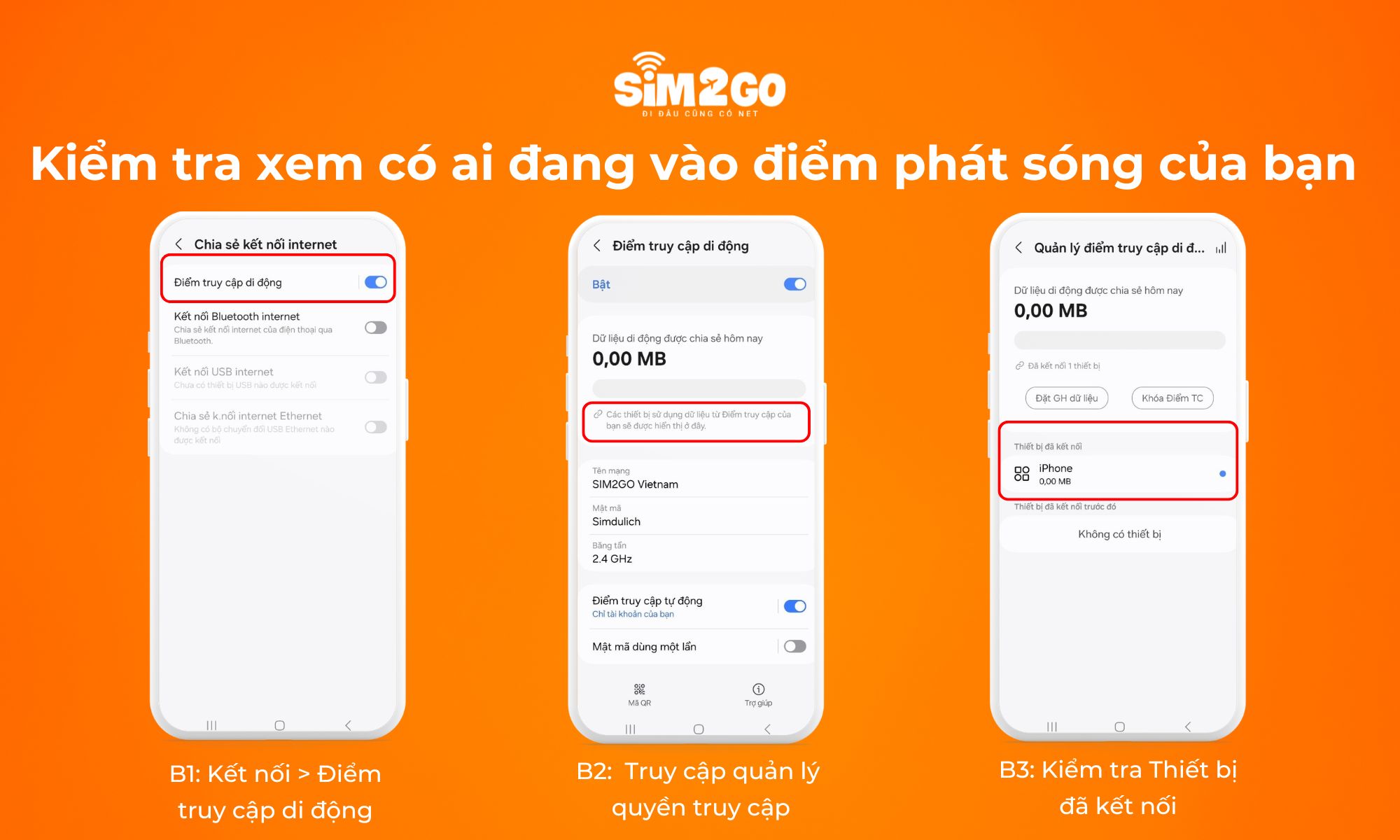 Các bước kiểm tra xem có ai đang vào điểm phát sóng của bạn