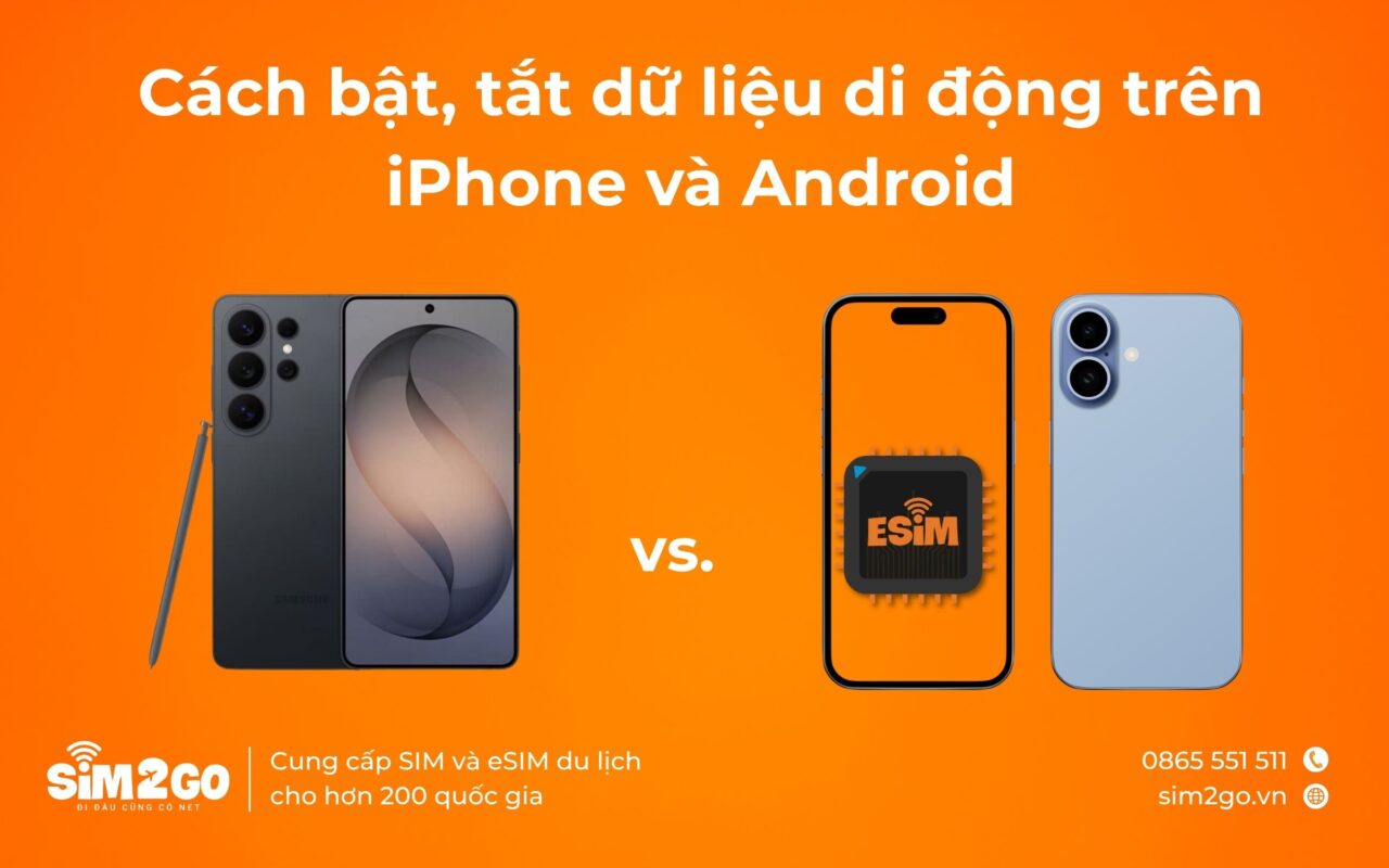 Cách bật, tắt dữ liệu di động trên iPhone và Android