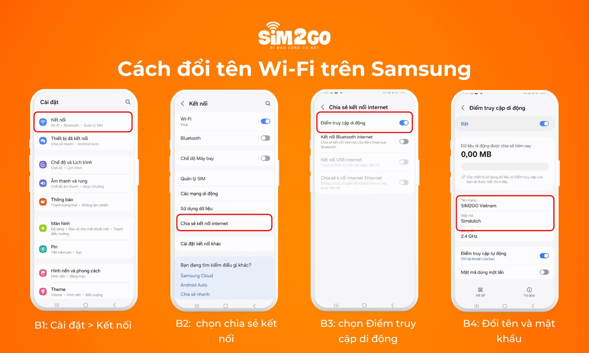 Cách đổi tên Wi-Fi trên Samsung