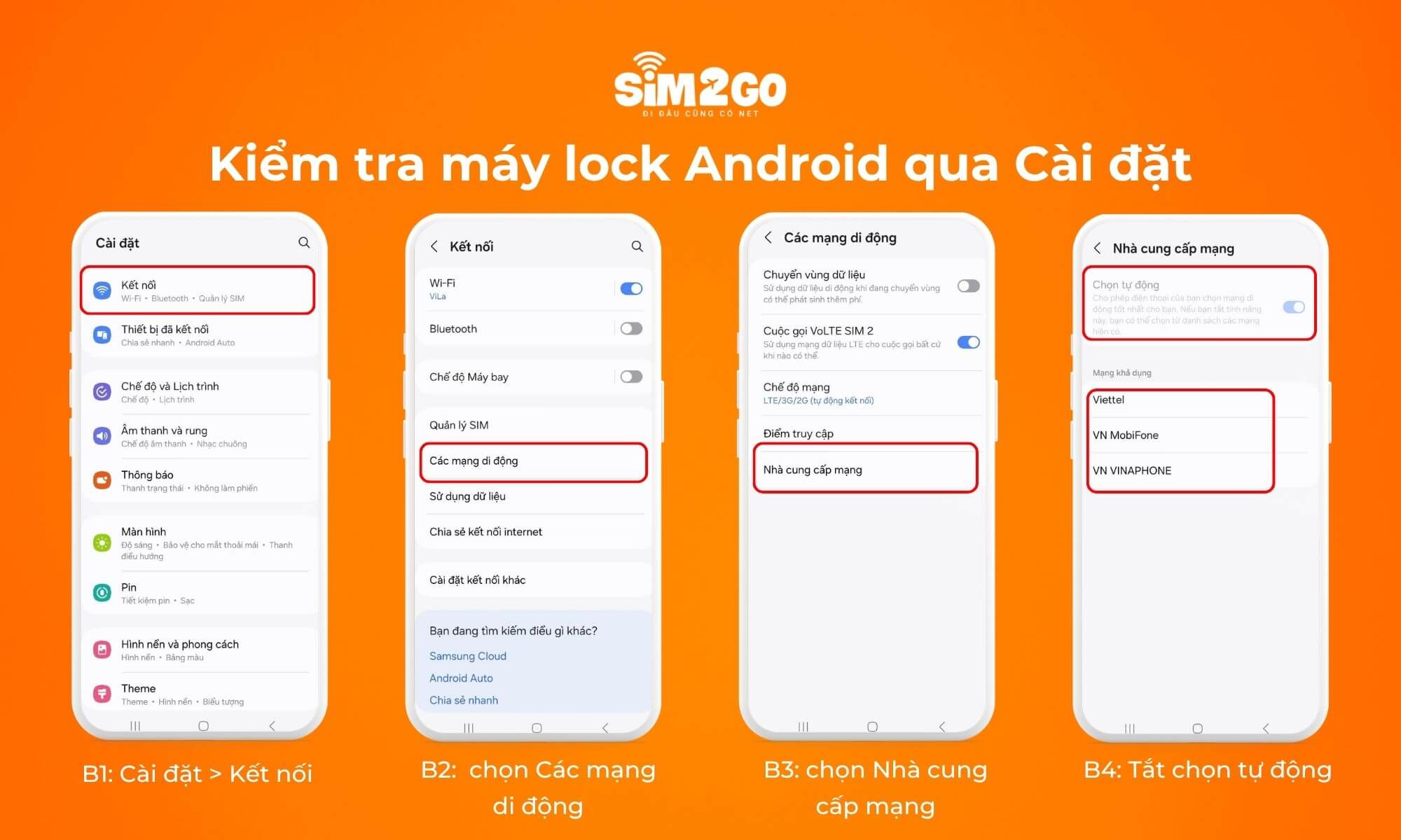 Hướng dẫn kiểm tra máy lock Android qua Cài đặt
