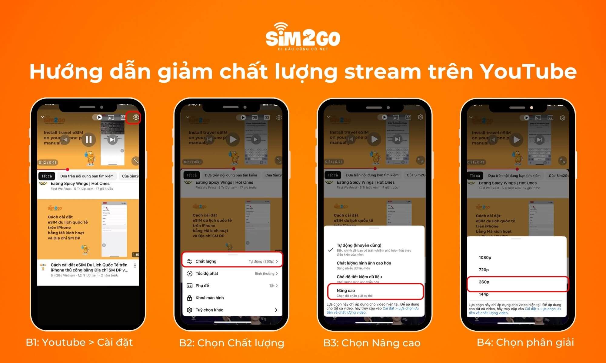 Hướng dẫn các bước giảm chất lượng stream trên YouTube