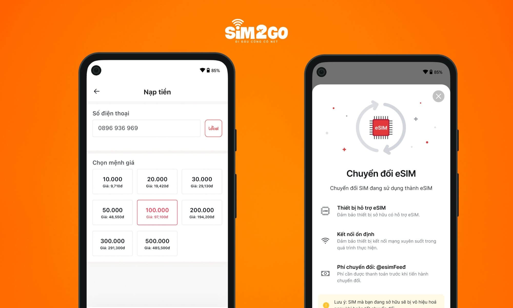 App myLocal quản lý toàn bộ SIM, gói cước, và ví Local Pay trong một ứng dụng duy nhất.