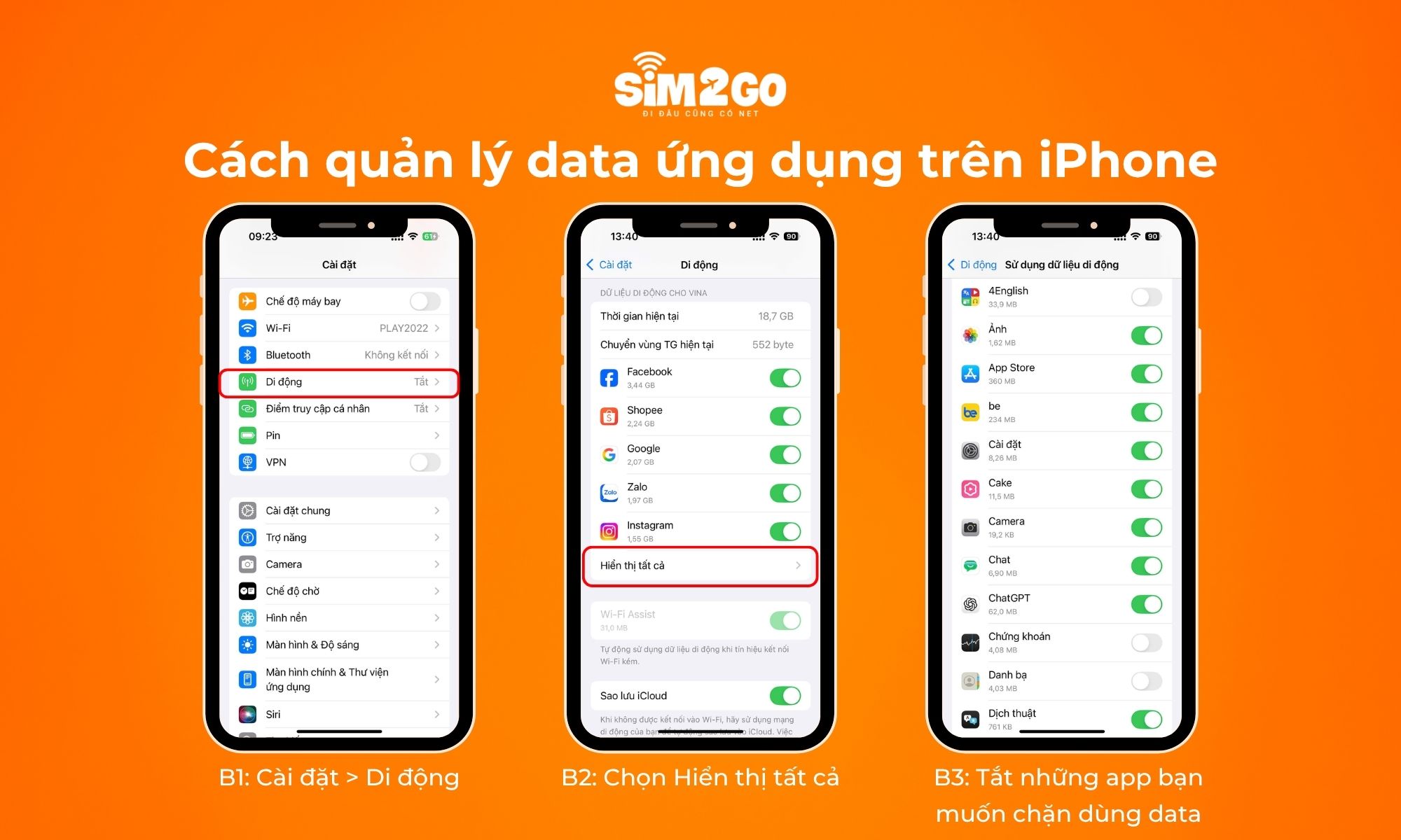 Cách quản lý data ứng dụng trên iPhone