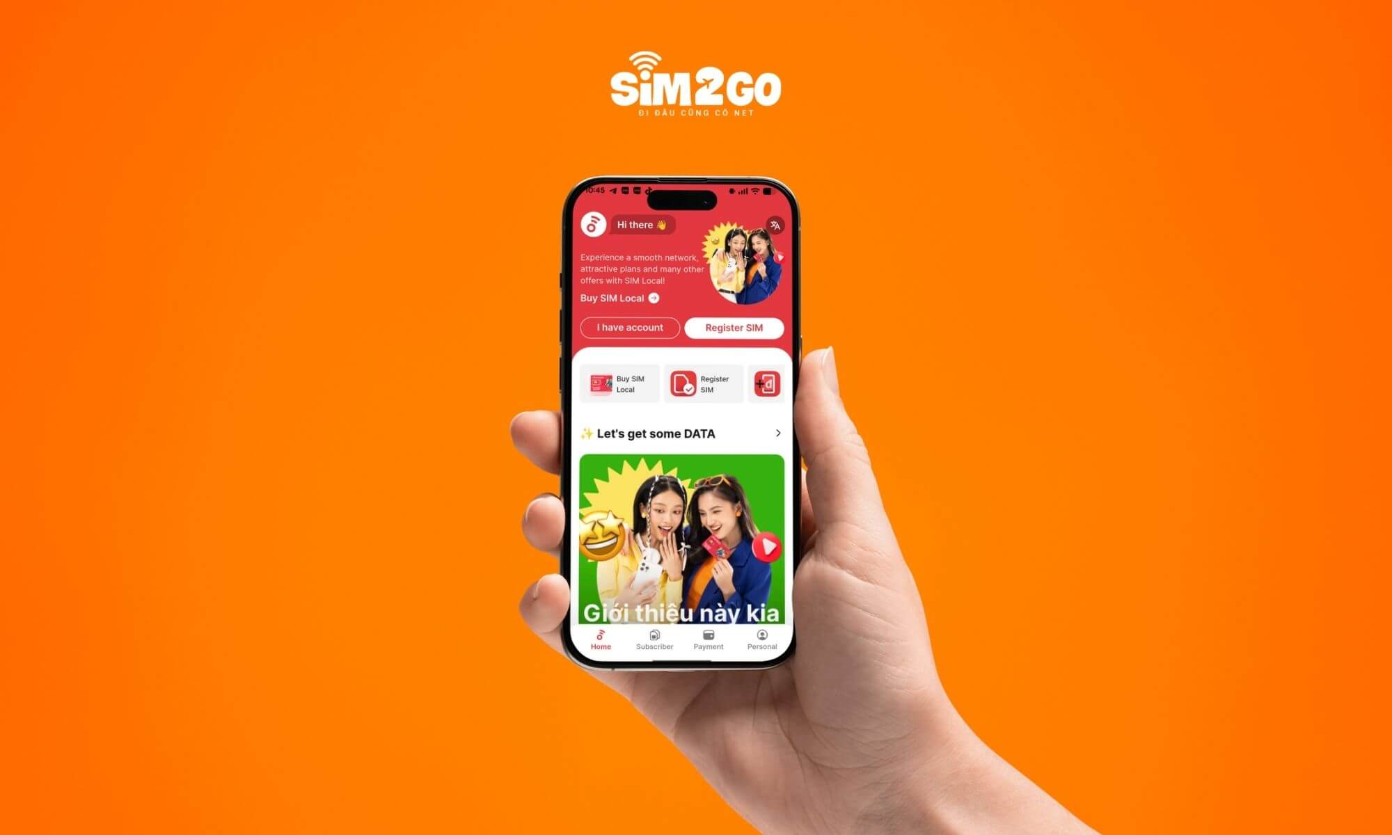 SIM Local hỗ trợ cả SIM vật lý và eSIM, quản lý hoàn toàn qua app myLocal.