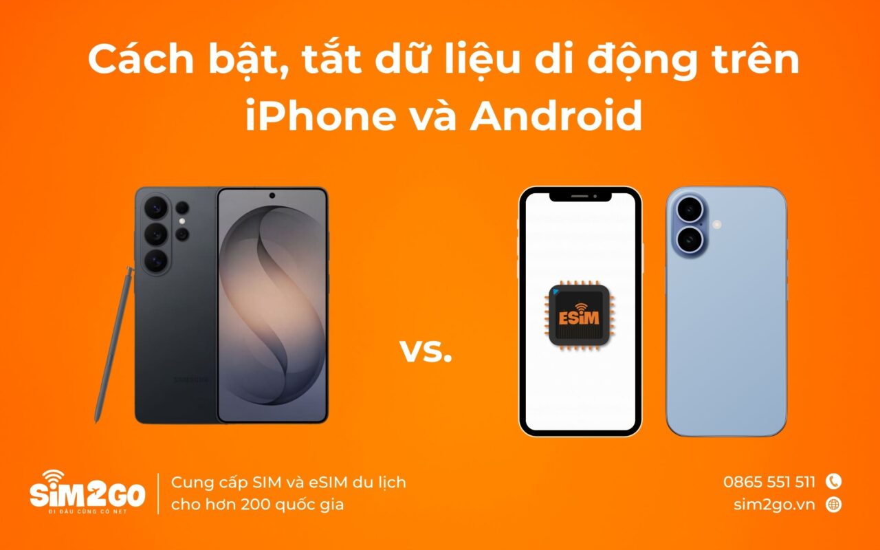 Cách bật, tắt dữ liệu di động trên iPhone và Android