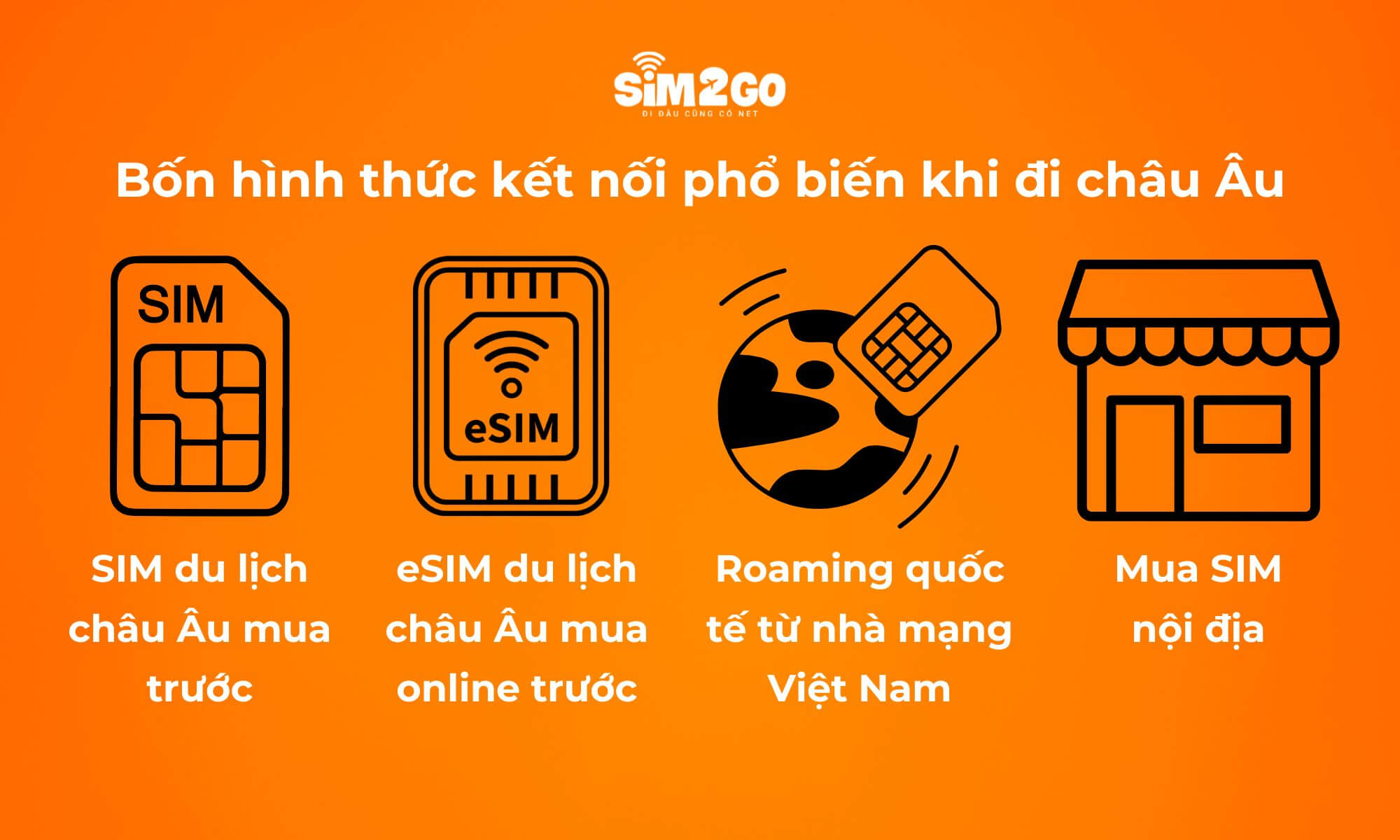 Bốn hình thức kết nối phổ biến khi đi châu Âu