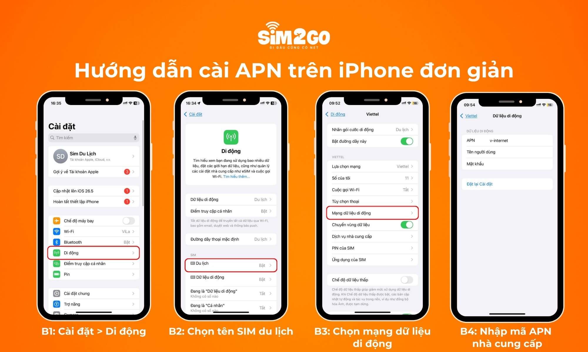 Hướng dẫn cài APN trên iPhone đơn giản