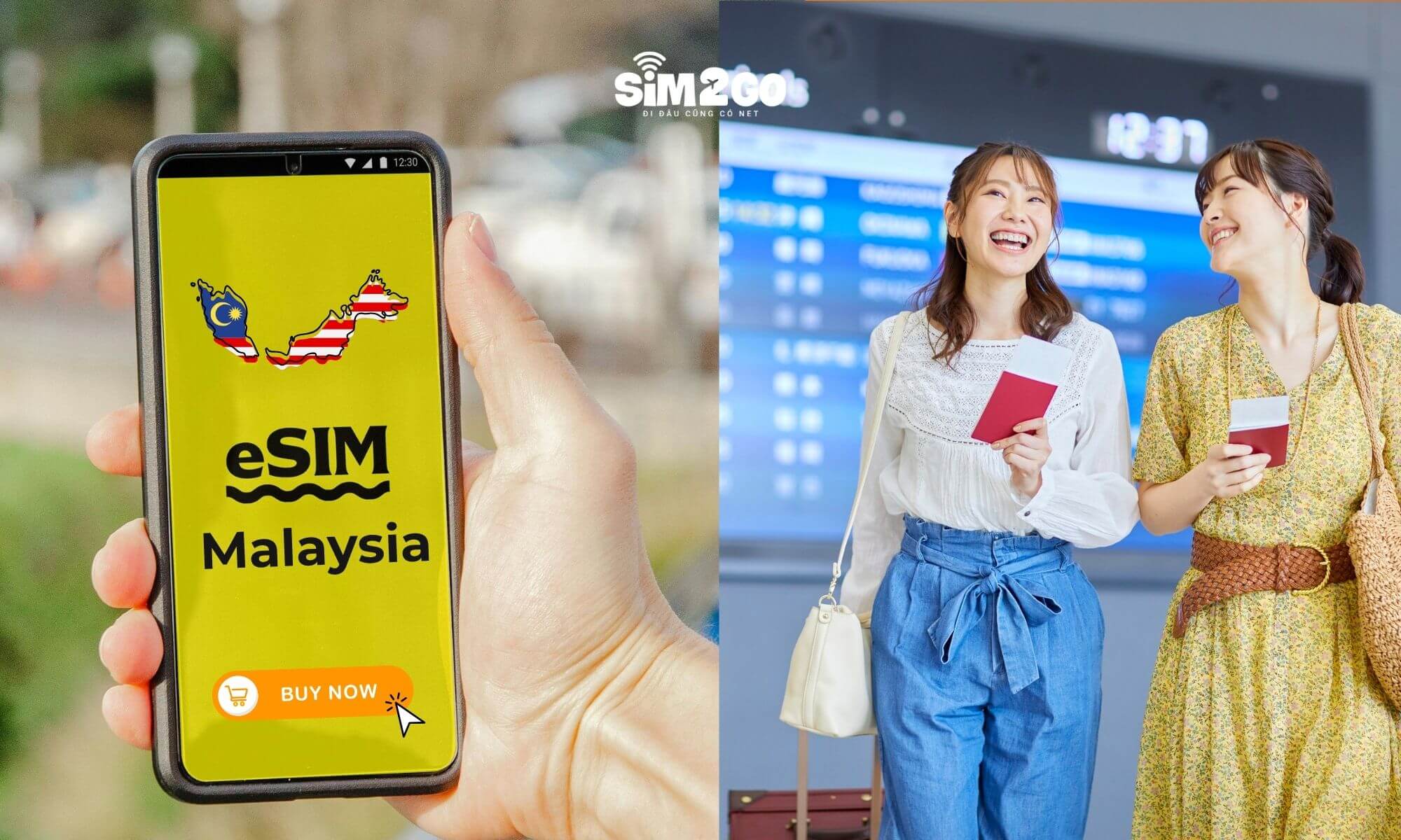 Mua eSIM Malaysia online, cài sẵn trước chuyến đi và kết nối ngay khi hạ cánh