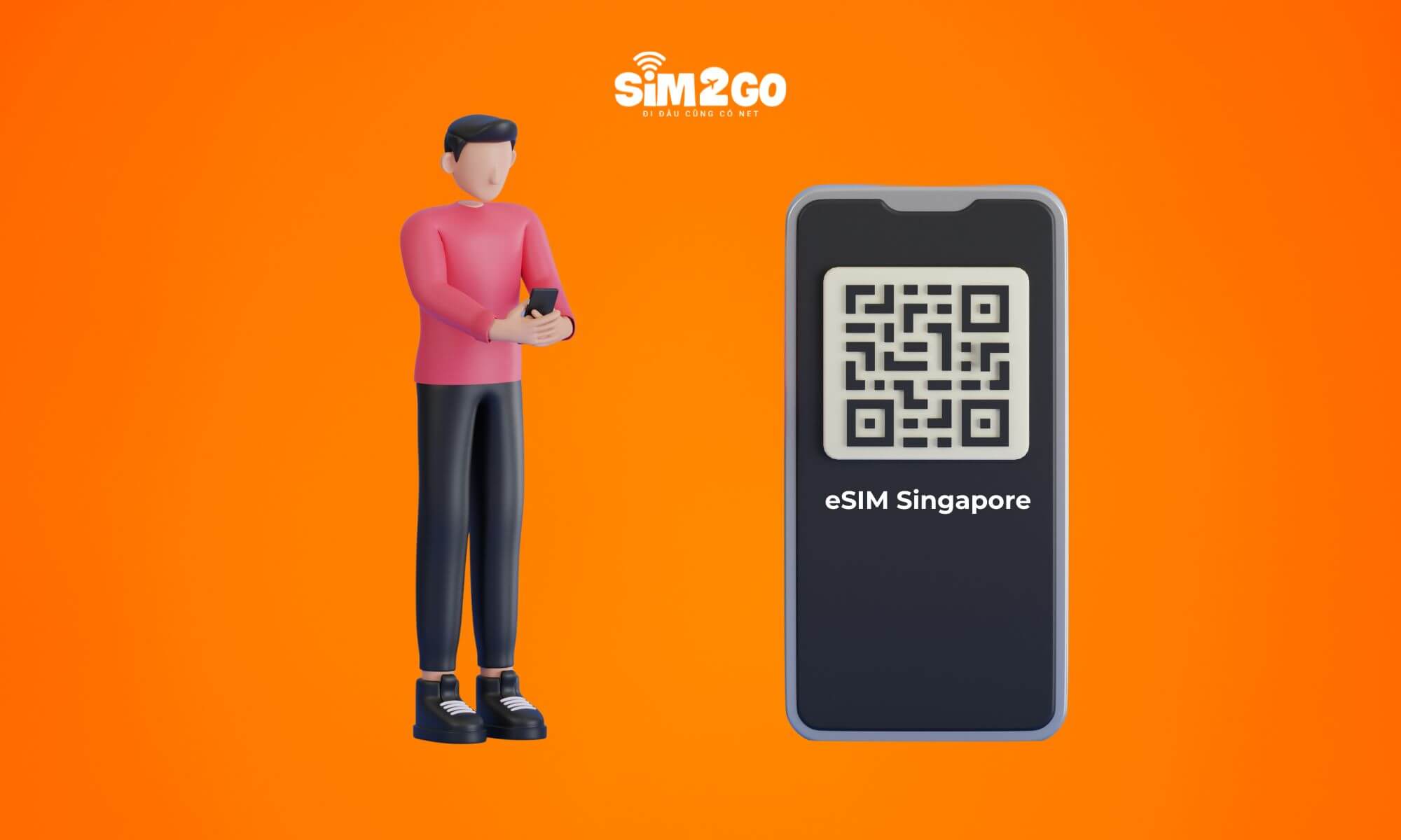 Quét mã QR để cài eSIM Singapore chỉ trong vài phút