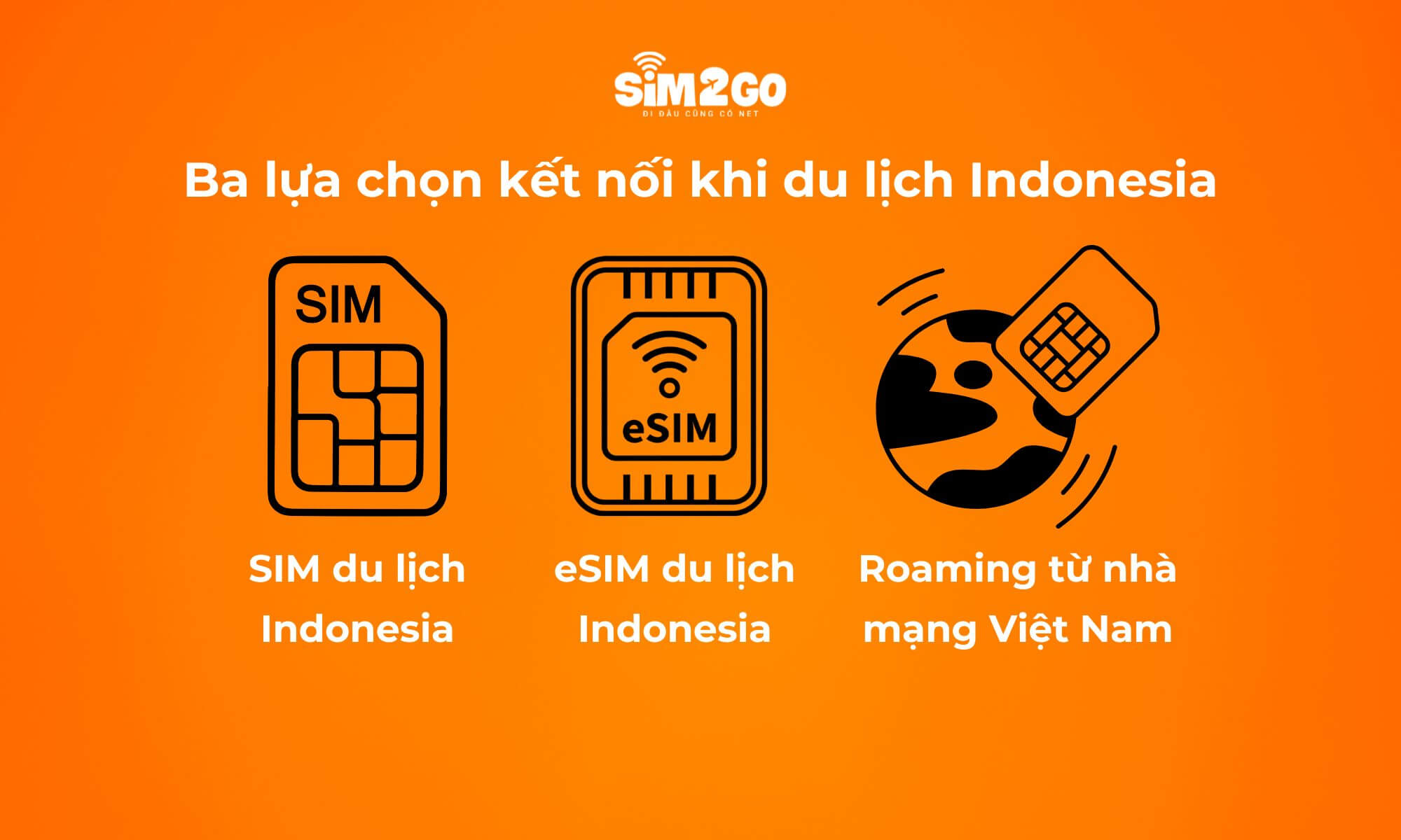 Ba lựa chọn kết nối khi du lịch Indonesia: SIM vật lý, eSIM và roaming