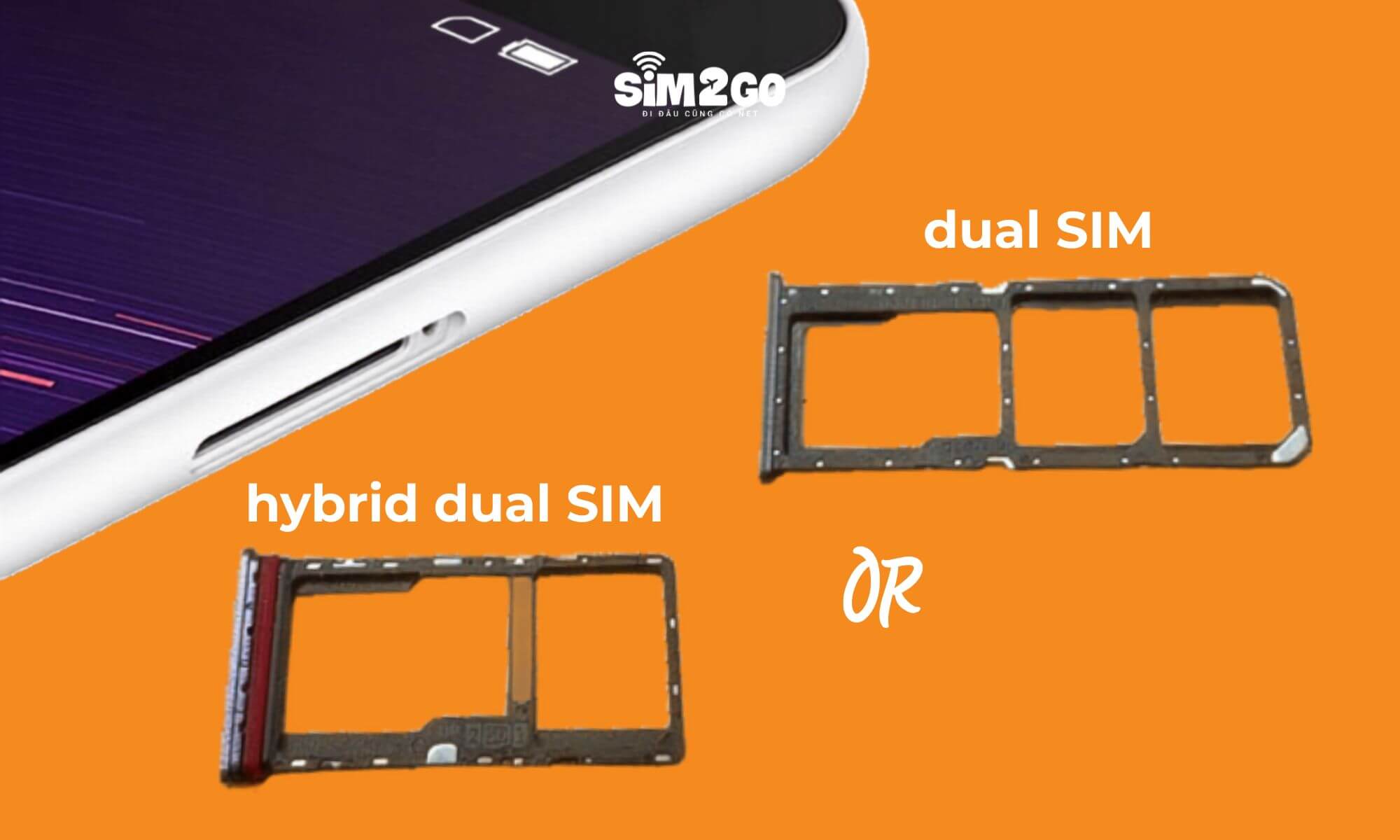 Cách nhận biết điện thoại dùng khay dual SIM hay hybrid dual SIM