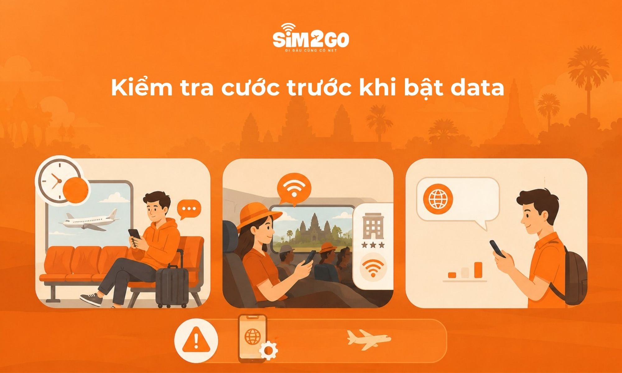Dùng roaming tại Campuchia, nhớ kiểm tra cước trước khi bật data để tránh phát sinh chi phí