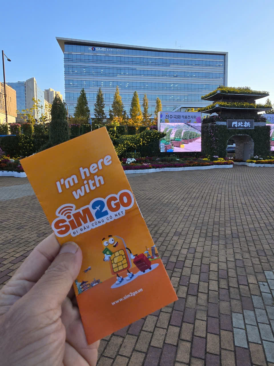 eSIM Hàn Quốc của SIM2GO trong chuyến tham quan Jinju, Hàn Quốc