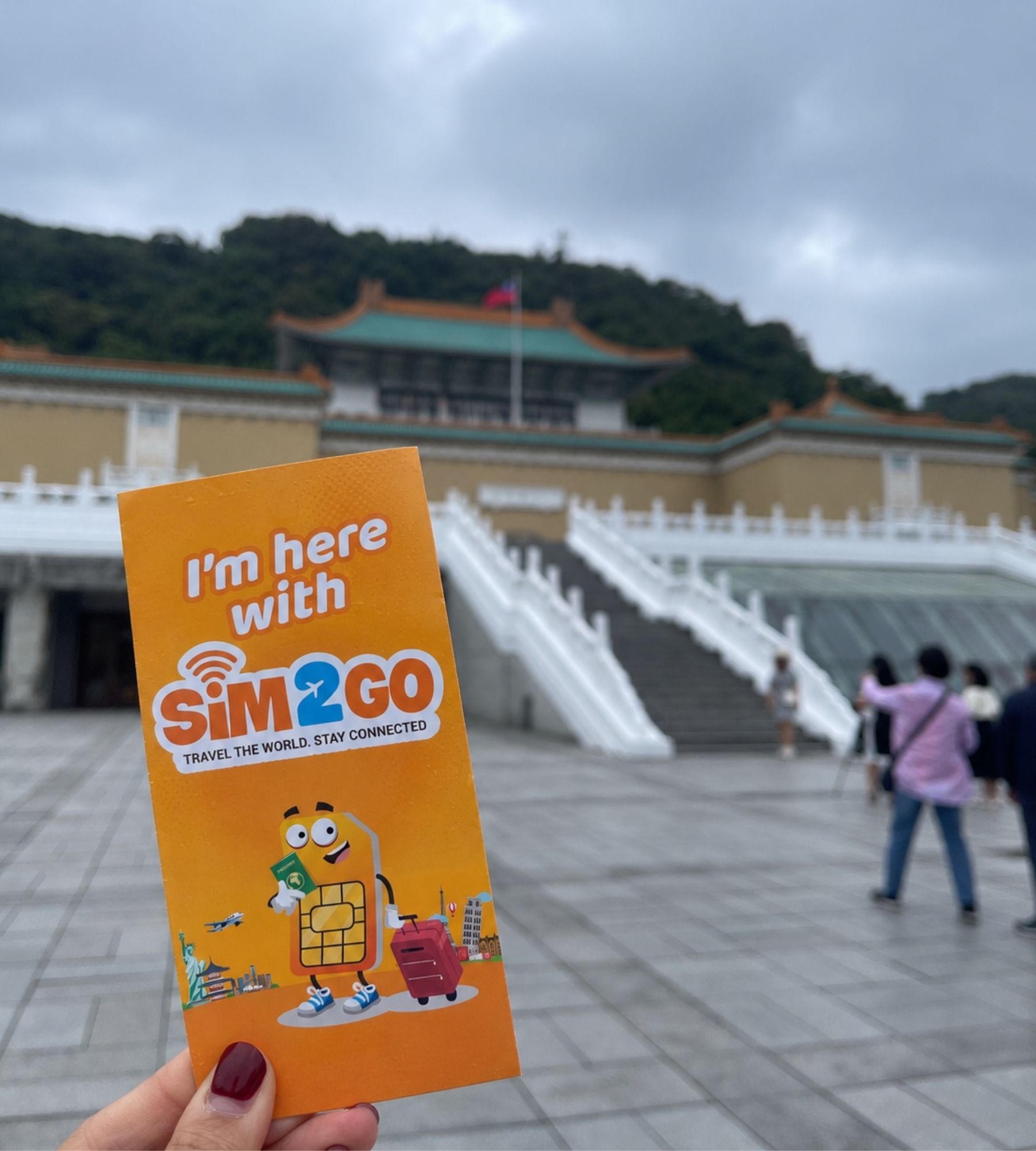 Khách hàng SIM2GO check-in tại Bảo tàng Cố Cung Quốc gia ở Đài Bắc