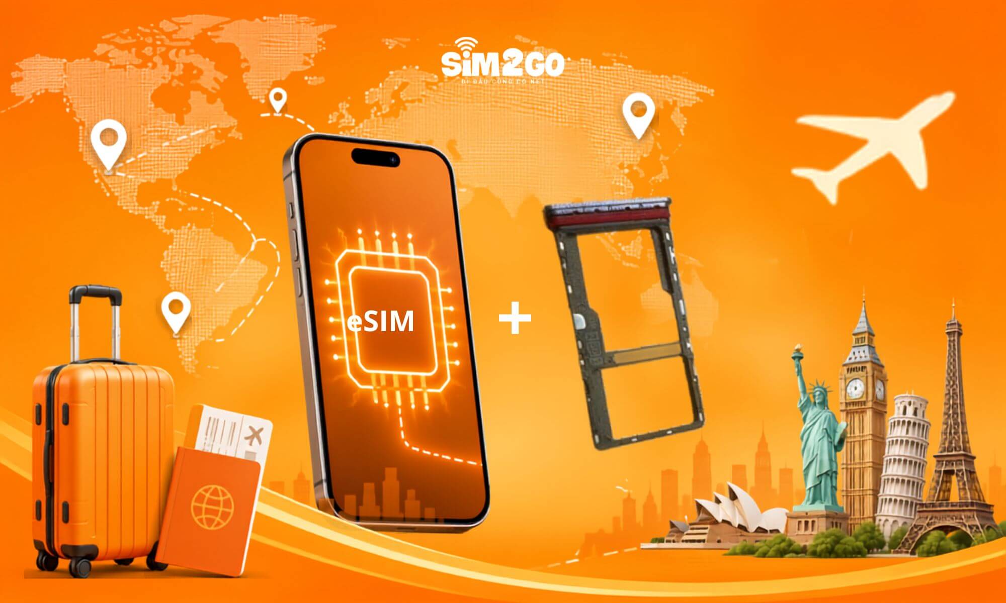 eSIM là giải pháp tiện lợi cho người dùng hybrid dual SIM khi đi du lịch nước ngoài