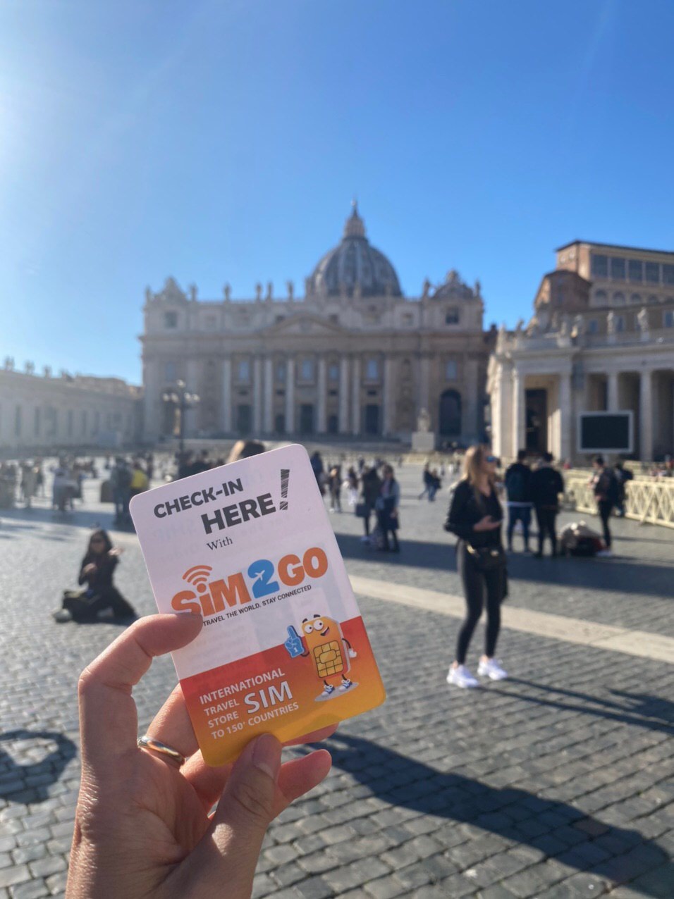 eSIM châu Âu của SIM2GO được sử dụng khi tham quan Vatican
